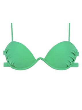 Montce Verde Green Bikini Top L Strappy Underwire Swim NWT Resort